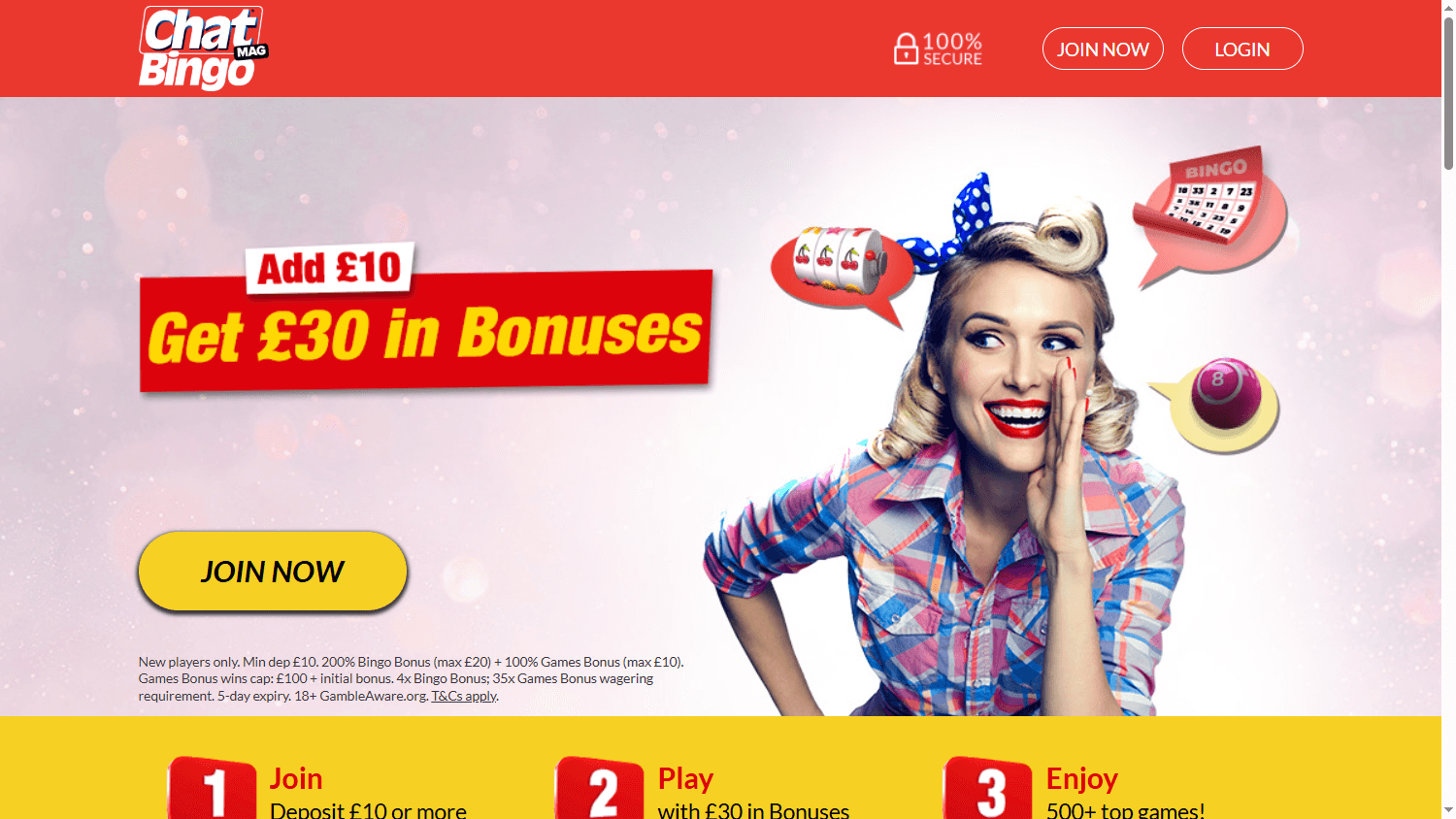 Chat Mag Bingo Casino Desktop screenshot